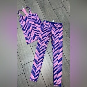 IVIVVA by LULULEMON Girls Pink
Purple Striped Racerback Set #P02